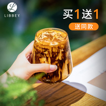 Libby glass ins Wind home large-capacity milk tea milkshake Coffee Drink Drink Milk Cup drinking water Cup