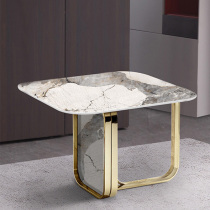 Light luxury high and low slate side table coffee table combination modern minimalist living room small apartment Italian minimalist sofa corner table