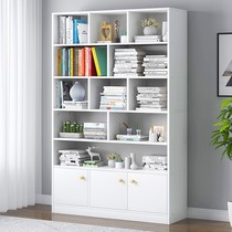 Floor-style bookcase light extravagant students Home living room Multilayer leaning against wall storage Cabinet nemesis Red Easy American