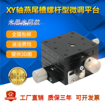 XY axis precision manual dovetail groove screw type platform LWFY40 60 feed screw type displacement slipway
