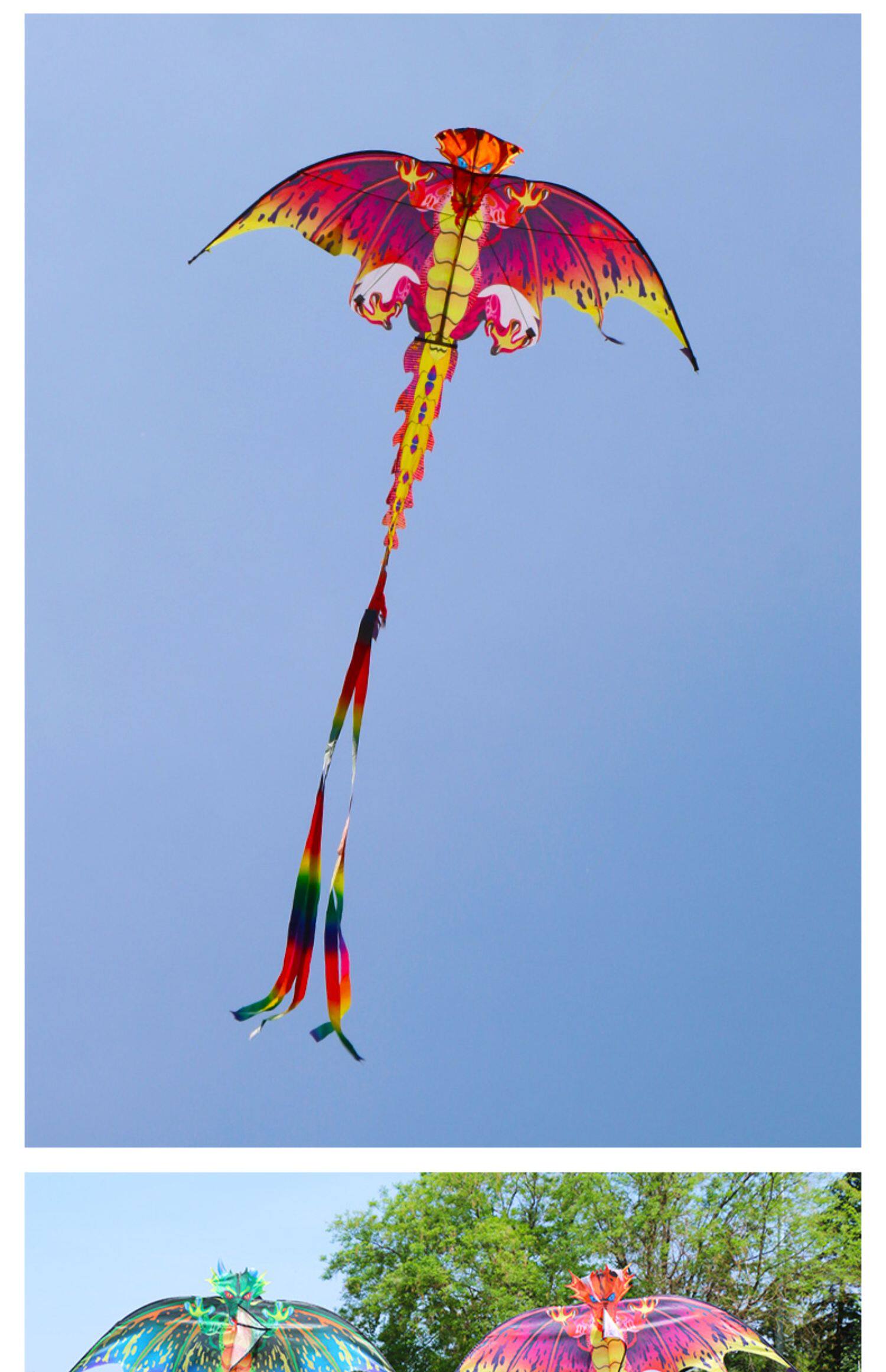 恐龙风筝大人专用大型翼龙儿童卡通微风易飞新手潍坊新款包邮