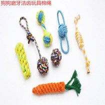 Dog toy ball dog bite rope cotton rope grinding tooth rope knot toy ball gold wool teddy Beauté puppies small canine toy