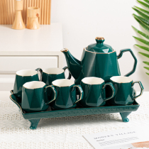 Ceramic light luxury water cup set cup Household living room Nordic Tea cup Water kettle set cup High-grade whole set of tea sets