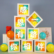 Thanks for having your transparent balloon box decorated anniversary store celebration mall company gold jewelry store scene layout