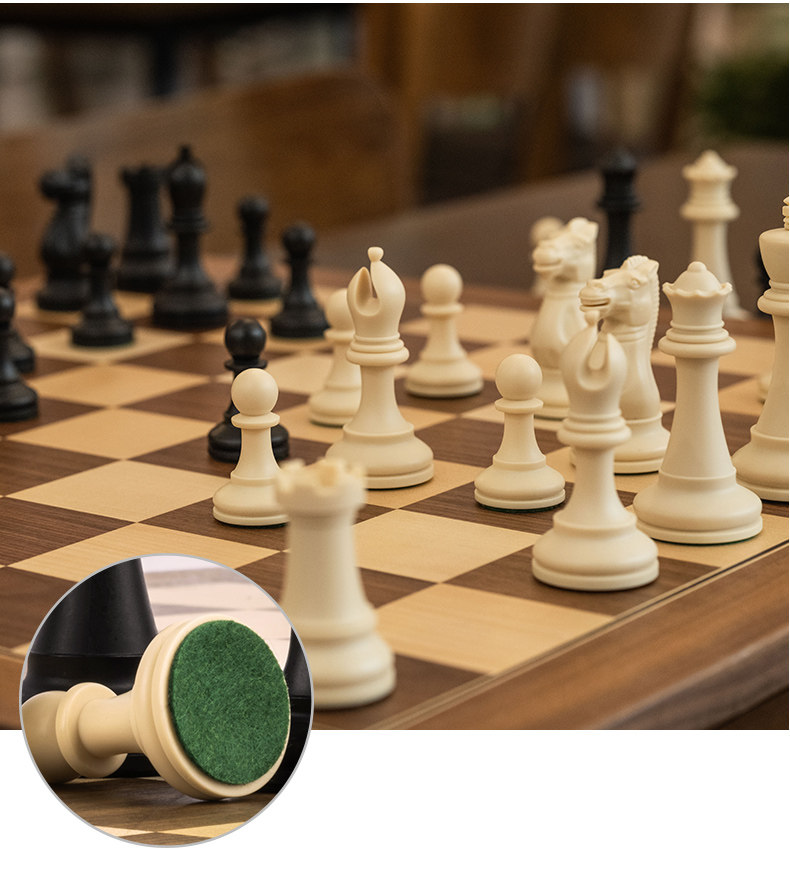 Шахматы a&a chess/领御 54cm高档实木贴皮国际象棋fide标准比赛棋盘 CHESS/54cm