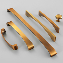 Card Master Wardrobe Handle Cabinet Drawers Cupboard American Light Lavish Retro Style Upscale Cabinet Door Ancient Bronze Color Door Handle