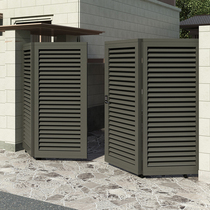 Customized folding electric outdoor garage gate Pingyi iron art villa courtyard gate stainless steel rural yard door