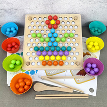 Childrens clamping beads Special attention to fine action training teaching aids Kindergarten Montets Early teaching Puzzle Toys 3-6 years old