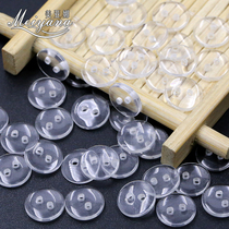 Invisible transparent button button Round anti-light dark button Womens clothes jacket Childrens resin button accessories accessories