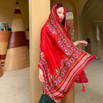 Northwest tourism shawl cape grassland photo desert sun protection national style scarf desert exotic customs versatile