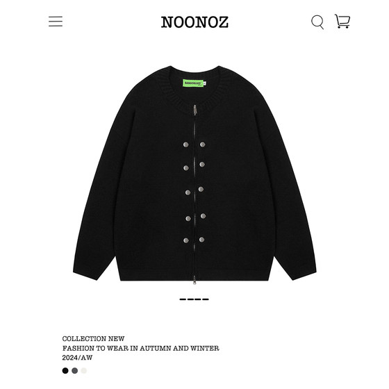 NOONOZ cardigan sweater men's autumn and winter trendy American design sense double zippered lazy couple knitted sweater
NOONOZ cardigan sweater men's autumn and winter trendy American design sense double zippered lazy couple knitted sweater