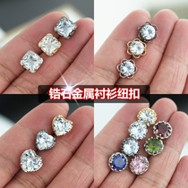 Crystal diamond button rhinestone glass button shirt small fragrance small button all-match clothes cardigan shirt decorative button