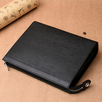 CHAOKLI MENS FASHION BULL LEATHER WALLET Young Large Capacity Letter Enveloping Texture Genuine Leather Casual Hand Grab Bag Tide