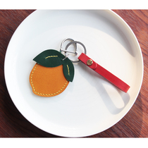 Lemon Creative Custom Handmade Cowhide Pure Copper Retro Car Keychain Multifunctional Cute Hanging