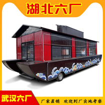 Hubei snack car multi-function stall Mobile breakfast barbecue frying car braised vegetable ice cream fast food car