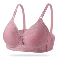 Middle-aged Womens thin Breathable Big Code Bra Coalage Without Steel Ring Mother Underwear Bra Middle Aged Universal Cups