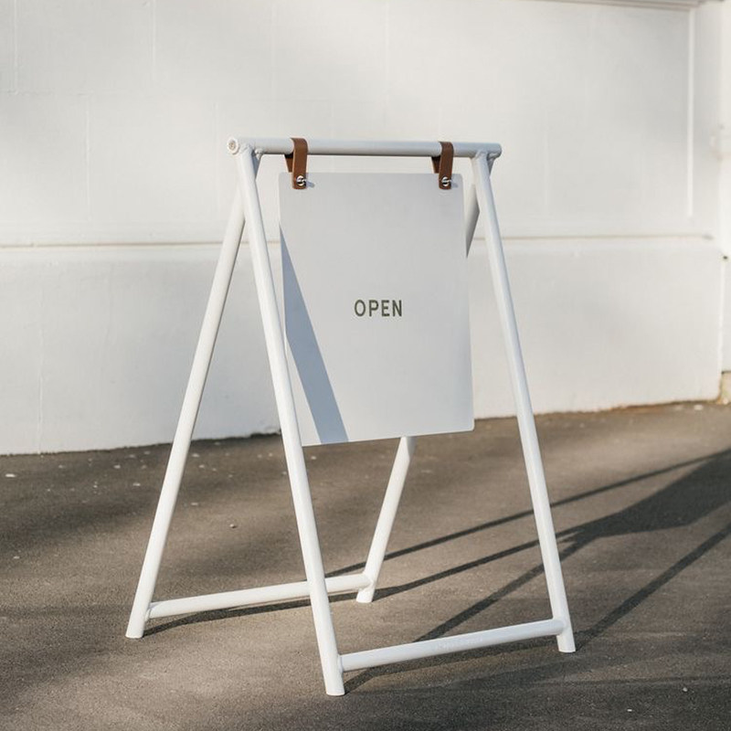 简约网红ins落地店铺立式门口展示架立体小招牌户外铁艺广告牌