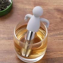 Tea separator creative tea leak Creative bath villain tea maker 304 stainless steel cute lazy tea over