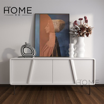 Home Italian style minimalist small family TV cabinet light lavish minimalist lockers Nordic baking lacquered edge cabinet furnishings