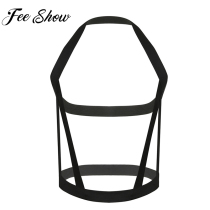 Feessow Gothic Sexy Men Hombre Lingerie Halter Neck Elastic