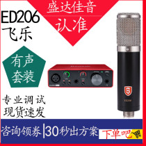 EDMiCN Philip ED206 Professional Recording Capacitor Microphone Microphone Sound Card Voice Card Dupling Set