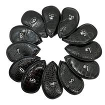 Sleeve Pu Iron Rod Cap Textured Waterproof Club Lychee Golf Golf Golf Club Protection 12 Headgear Assembly An Alligator
