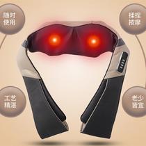 Massager shawl cervical spine kneading neck and shoulder instrument multifunction thumping heating waist domestic neck full body electric car Leak
