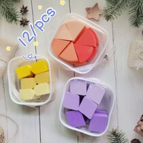 Triangle Meal Group Powder Bashing 12 Grain Dress Ultra Soft Triangle Sector Powder Bashing Rhomboid House Sponge Dry And Wet and Beauty Makeup Egg