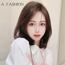 Wig short hair female summer natural partial real hair full human hair bob full head cover lace wig