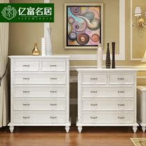 American Countryside Solid Wood Hopper Cabinet Cabinet Cupboard White Four Bucket Cabinet Five Bucket Cabinet Eurostyle Furnishings Minimalist Containing Cabinet