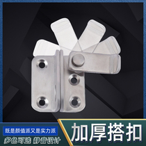 Thickened stainless steel latch Surface mounted buckle lock small cabinet door lock shift door lock padlock anti-theft security
