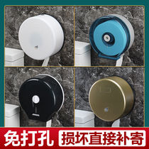 Punch-free large roll carton wall-mounted hotel bathroom public toilet large tray paper holder plastic toilet paper tissue box
