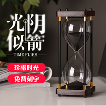 Retro time missed hourglass Timer Pendulum creative children Half an hour 30 min 60 Flow sand bottle decorations
