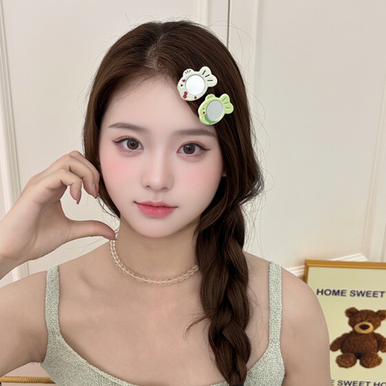 귀여운 만화 생선 보드 미러 헤어 클립 ING GIRL HEART BB CLIP Side Fun Duckbill Clip Broken Hair Bang Clip 귀여운 만화 생선 보드 미러 헤어 클립 ING GIRL HEART BB CLIP Side Fun Duckbill Clip Broken Hair Bang Clip