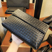 BV WHQN MAQH new handbag leather mens young lambskin hand weaving envelope