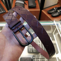 BV WHQN MAQH New Belt Young Leisure Pants with Tire Buffalo Leather Handwoven Knitting Belt