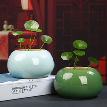 Copper Money Grass Hydroppot Flower Pots 2021 New Ceramic Without Holes Containers Green Lori Special Table Small Floras Clear Cabin Hem