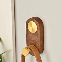 Oaius Black Walnut Wood Light Lavish Gold Hung Clothes Hook Hooks Solid Wood Crochet Hood Hook Wall Coat Hanger Free From Punching