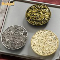 New Chinese cabinet door handle imitation antique bronze drawer cabinet semicircle pair of clothes cabinet wardrobe door Chinese style