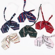 Free tie Japanese Korean female collar flower double academic ribbon free jk bow tie bow graduation photo collar