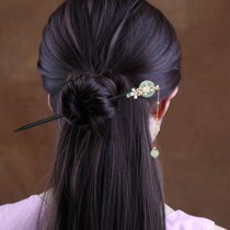 Tangfeng headdress Ebony sandalwood hairpin tassel step shake hairpin children ancient style headdress hair hair Han clothing accessories ancient hair hairpin