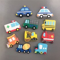 Soft gel refrigerator magnet creative cartoon cute set of car refrigerator anti-collision children's early childhood education stickers