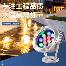 Underwater lamp led fish pool pool view lamp stainless steel waterproof spotlight 24V Low pressure Seven color fountain light underwater lamp