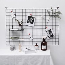 Nordic ins Wind wire mesh decorative wall grid photo frame hanging property iron frame clip bedroom dormitory