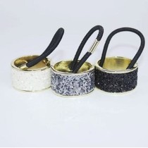 Zagao Mawei Anti-sagging Divine Instrumental Head Rope Female High Elastic Metal Hair Circle Summer Brief Buckle Hair Ring Coarse Mesh Red