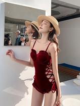 Swimsuit Women 2021 New Bubble Spa S Wind Net Red Wind Fashion Harness Bikini Swimsuit Bikinis Slim Fit