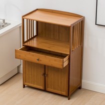 Old-fashioned cupboard rural household wine cabinet with door cupboard microwave oven rack tea cabinet kitchen shelf sideboard