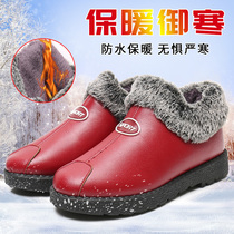 Cotton shoes womens winter New velvet snow boots non-slip soft soles elderly cotton shoes thick waterproof warm mother shoes