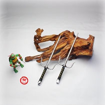 New product integrated kung fu ruler three-strand Ronin fork karate short fork Ninja fork SAI send bag