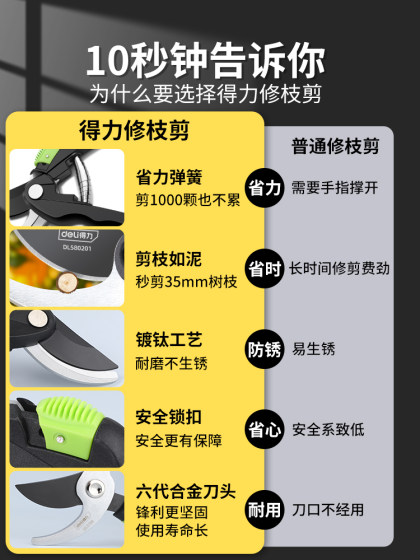 델리 가지 치기 가위 정원 꽃 예술 가지 치기 가지 가위 과일 나무 가위 두꺼운 꽃 가위 원예 가위 도구 델리 가지 치기 가위 정원 꽃 예술 가지 치기 가지 가위 과일 나무 가위 두꺼운 꽃 가위 원예 가위 도구